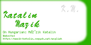 katalin mazik business card